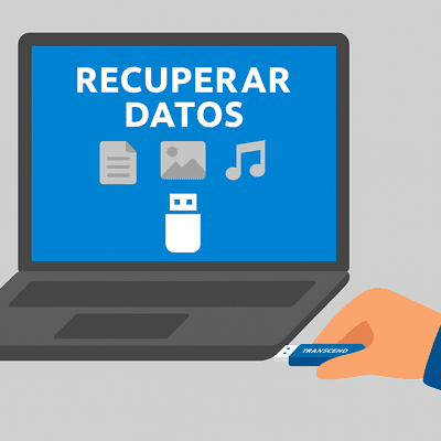 Usando software para recuperar archivos borrados de una unidad USB.