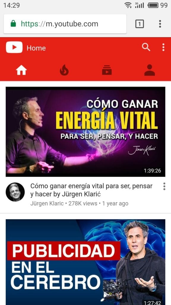Cómo escuchar música de YouTube con pantalla apagada en Android 2 Abrir YouTube en Chrome