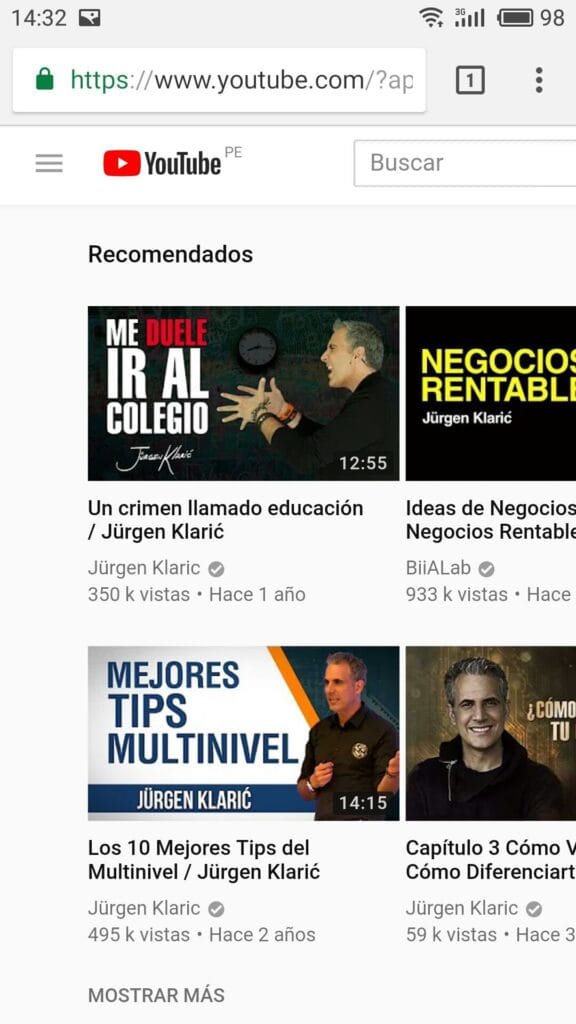 Cómo escuchar música de YouTube con pantalla apagada en Android 4 Versión Escritorio Chrome