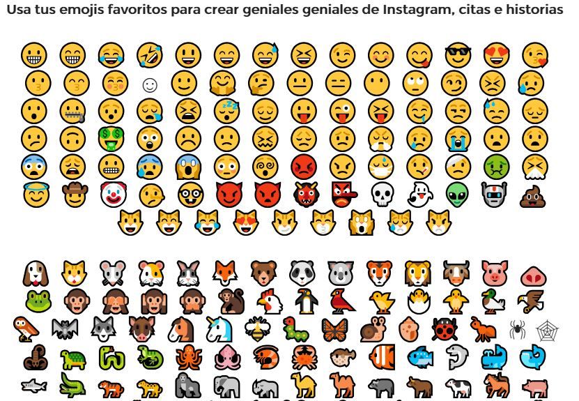 TOP 5 Mejores Generadores de Fuentes para Instagram 6 Emojins