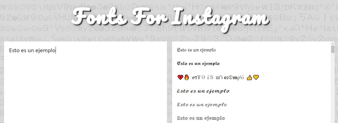 TOP 5 Mejores Generadores de Fuentes para Instagram 7 Instragram Fonts 3