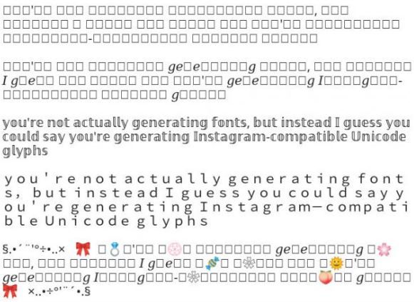 TOP 5 Mejores Generadores de Fuentes para Instagram 3 Cuando el dispositivo o el navegador no funcionan bien con Unicode, obtienes muchos cuadrados en blanco donde debería estar el texto.