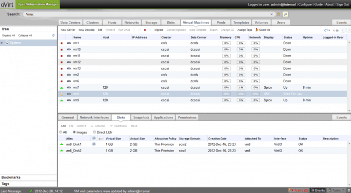 5 plataformas gratuitas para virtualización de Sistemas Operativos 6 OVirt_VMs