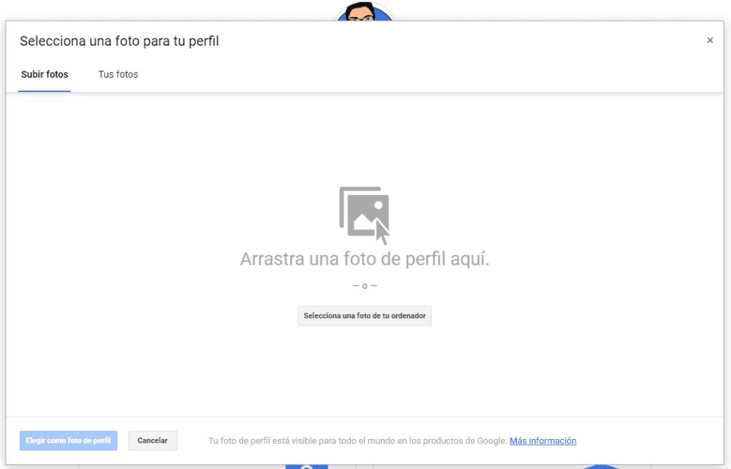 Cómo usar un GIF para tu foto de perfil de Google 2 Foto Perfil de cuenta de Google