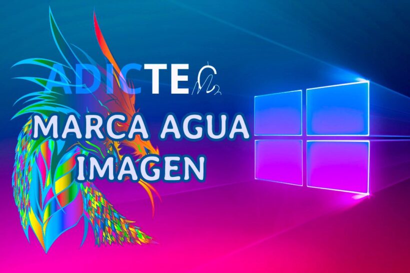 Marca de agua de imagen pantalla Windows 10
