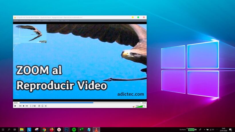 Zoom al reproducir video en Windows 10
