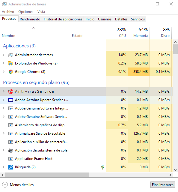 Cómo verificar información de tu tarjeta gráfica en Windows 10 3 Administrador de tareas Av