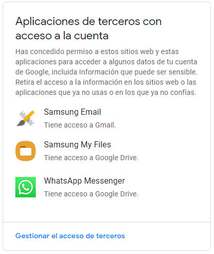 Cómo Eliminar el Acceso a Aplicaciones de Terceros desde la Cuenta de Google 4 Gestionar el Acceso de Terceros