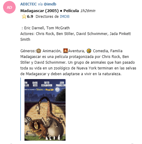 10 Mejores Bots de Telegram en la actualidad 5 IMDB