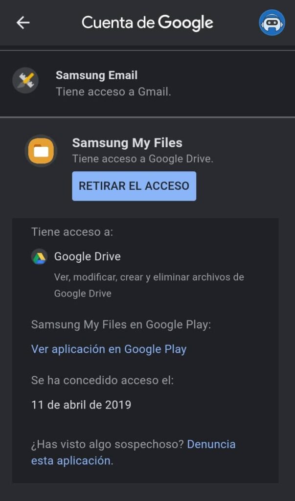 Cómo Eliminar el Acceso a Aplicaciones de Terceros desde la Cuenta de Google 10 Retirar Acceso Android