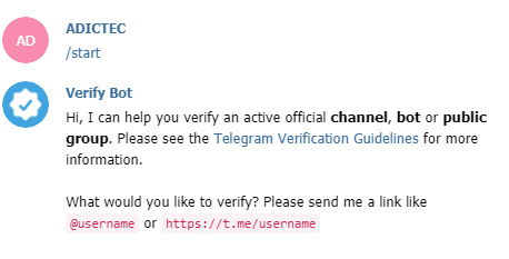 10 Mejores Bots de Telegram en la actualidad 6 Verify Bot