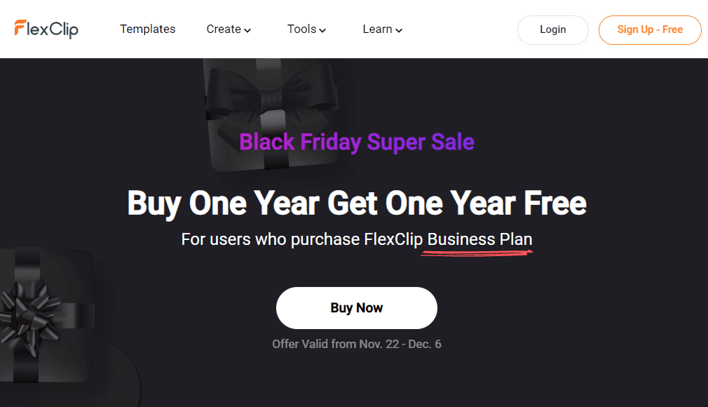 Cómo Hacer un Vídeo Sólo con Imágenes 4 Flexclip con oferta por Black Friday