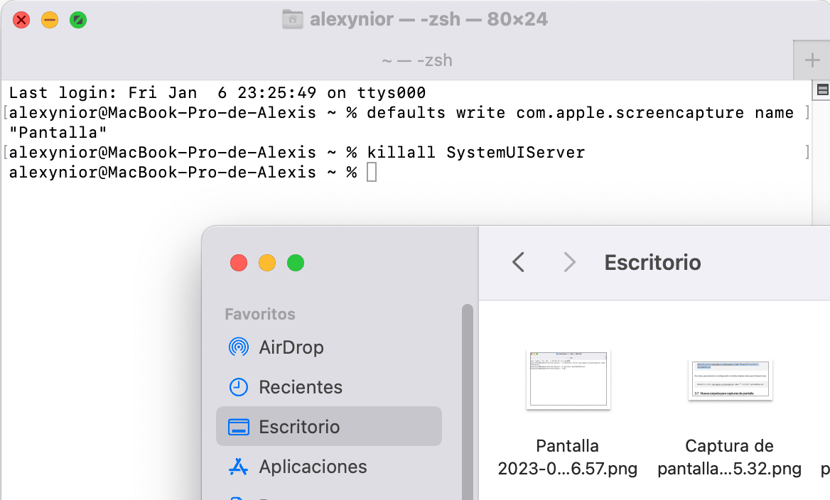 Cambiar nombre de captura pantalla desde terminal