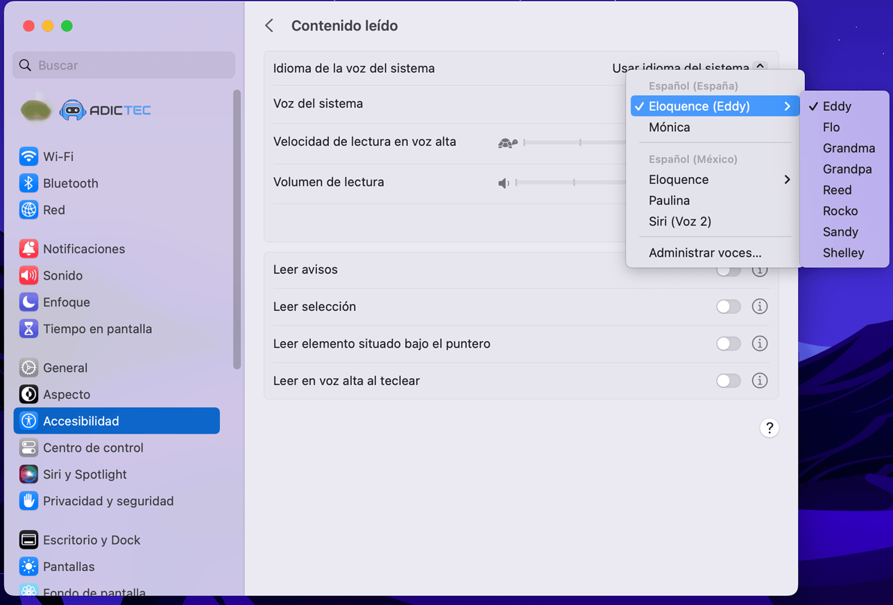 Contenido leído desde terminal mac