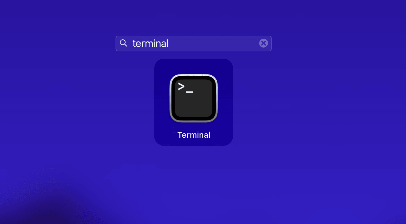Terminal desde el Launchpad