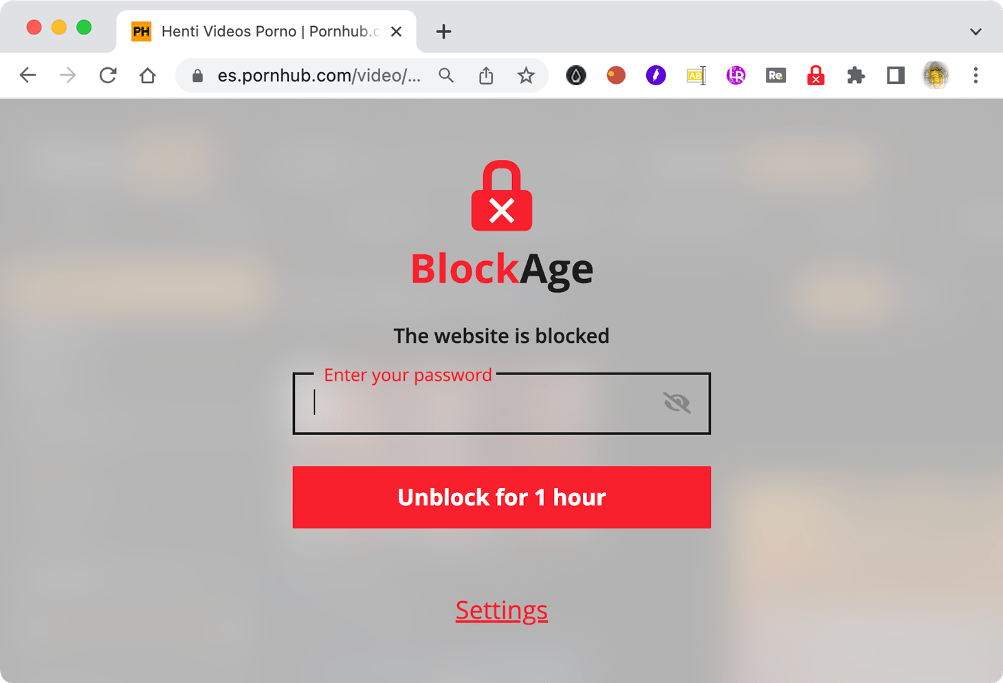 Cómo Bloquear Contenido para Adultos en Google Chrome 4 Ejemplo de bloqueo de contenido para adultos
