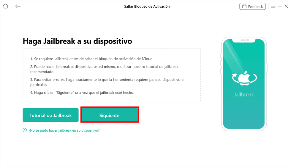 Hacer Jailbreak del dispositivo con AnyUnlock