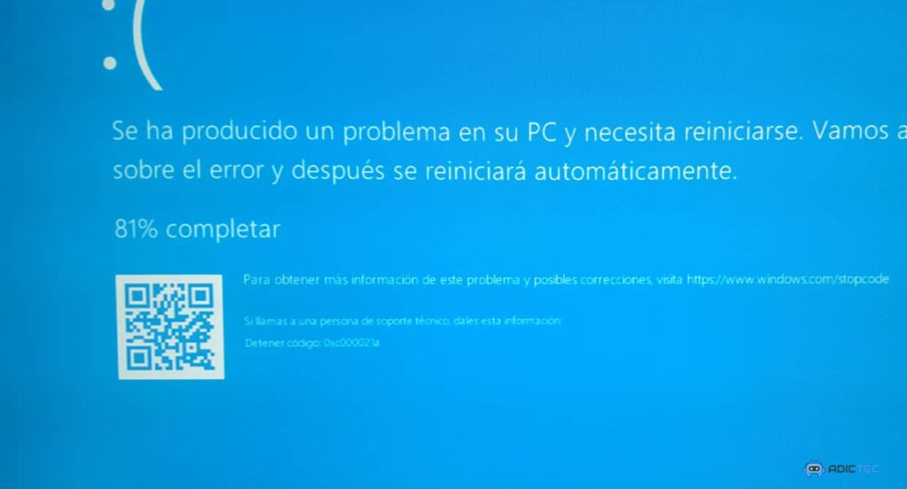 Qué Hacer Cuando se Produce el Código de Parada "0xC000021A" 2 Ejemplo de pantalla de error 0xC000021A