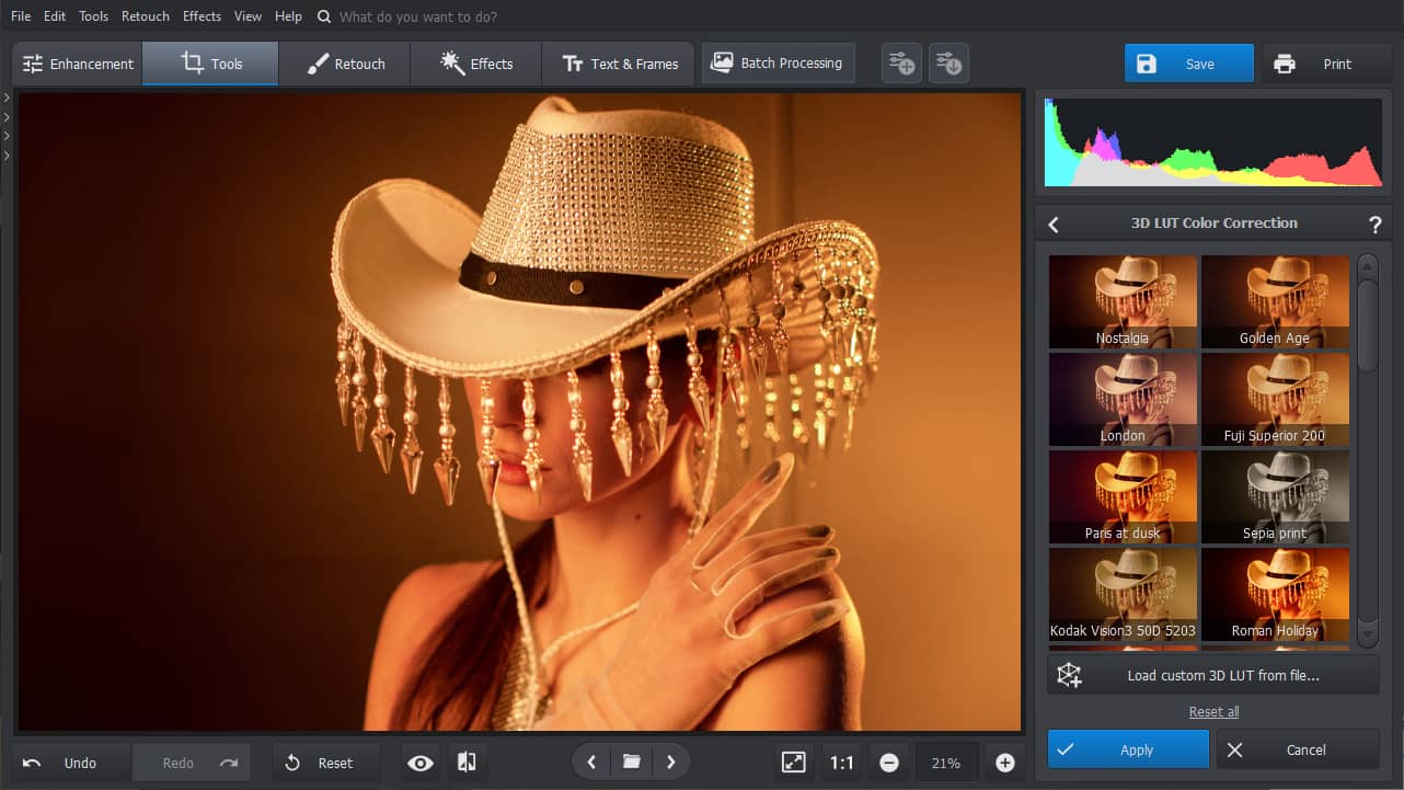 Los Mejores Editores de Fotos para MacBook Air 7 Interfaz de trabajo de PhotoWorks