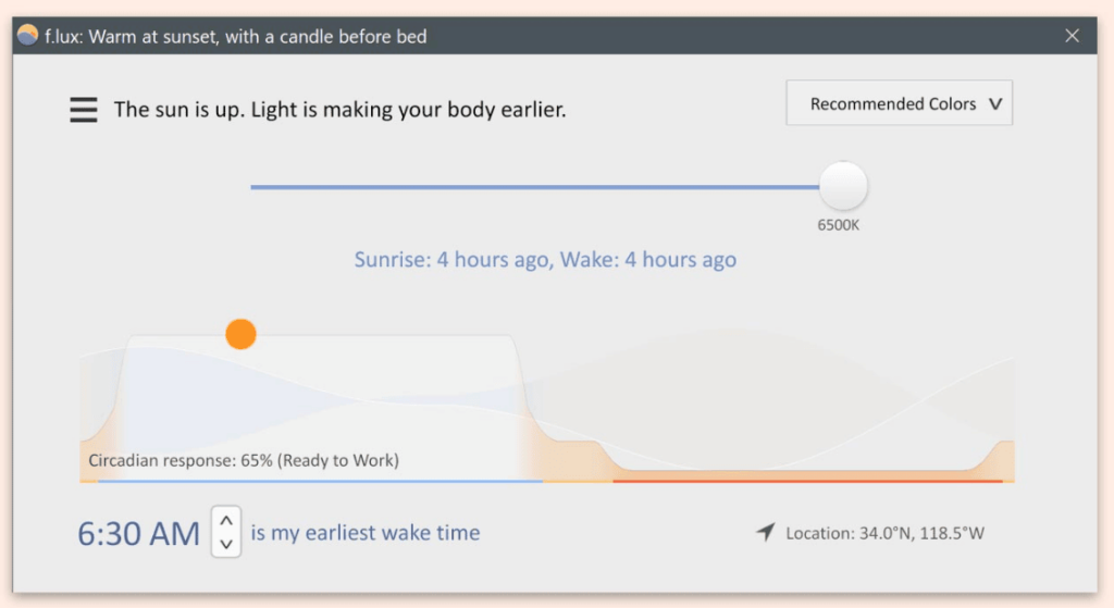 ¿Muchas Horas frente a la Pantalla? La Influencia de la Luz Azul en los Ojos 5 Software f.lux para el control de brillo en la luz azul