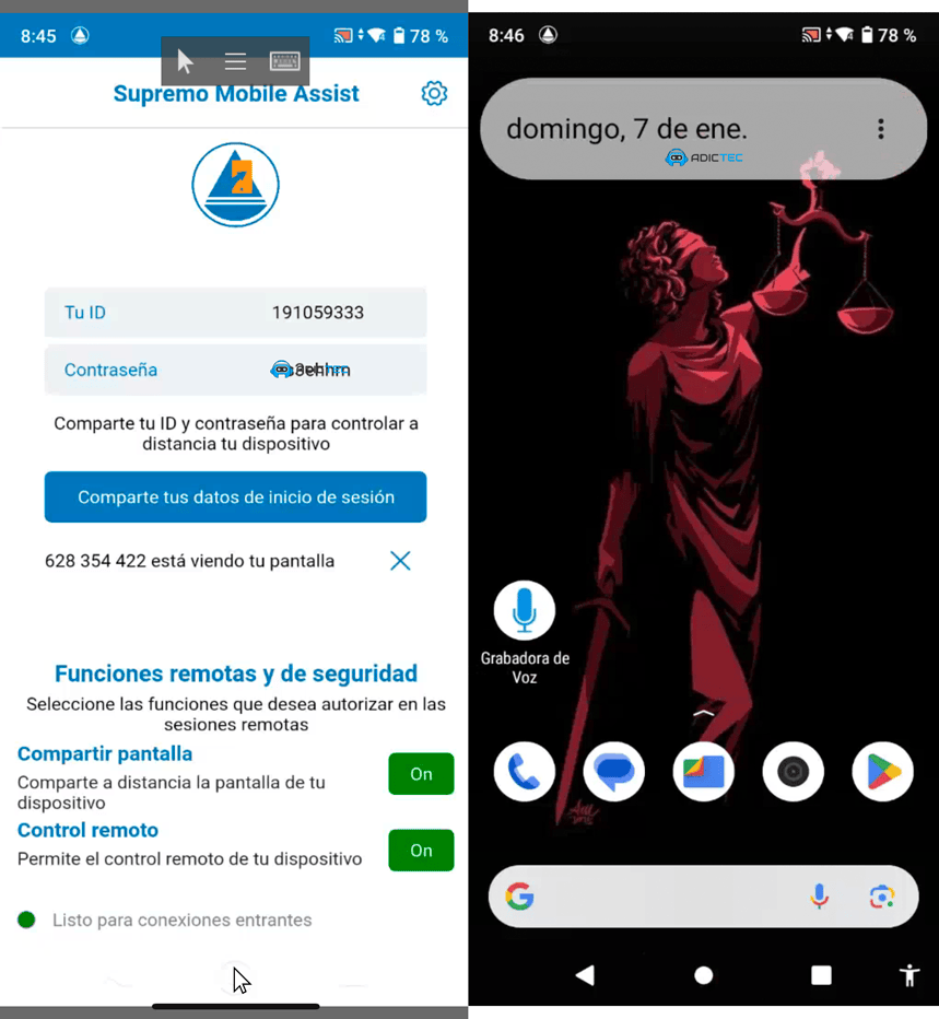 Cómo Acceder a tu Móvil Android desde iPhone con Supremo Mobile Assist 7 Control remoto entre Android y iPhone