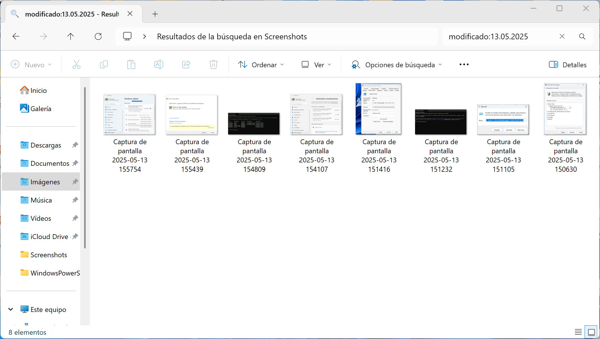 Captura de pantalla del Explorador de archivos de Windows 11 mostrando cómo buscar archivo por fecha windows 11