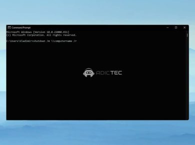 Comando para Apagar PC o Reiniciar PC 19 Captura de pantalla del Símbolo del sistema de Windows (CMD) mostrando el comando 'shutdown' para apagar o reiniciar un PC desde la línea de comandos.